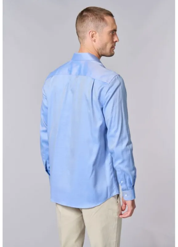 jerem Chemise à rayures en biais en coton – Sans repassage – Comfort fit- Chemises Sans Repassage