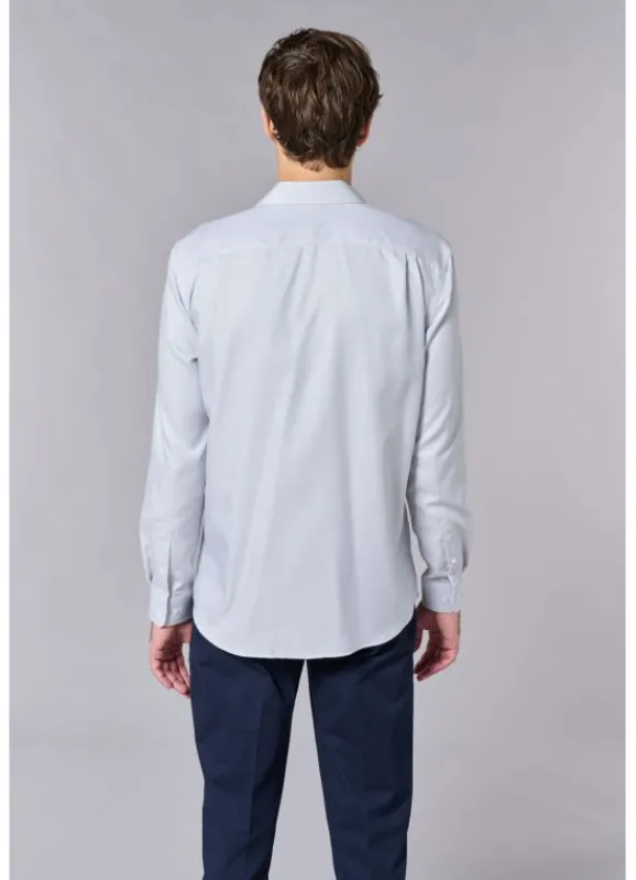 jerem Chemise texturée à motif fantaisie en coton – Sans repassage – Comfort fit- Chemises Sans Repassage